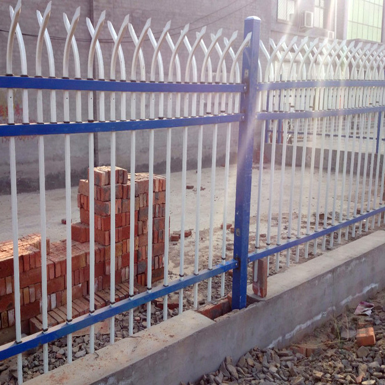 三横梁锌钢护栏 喷塑铁艺围栏锌钢护栏